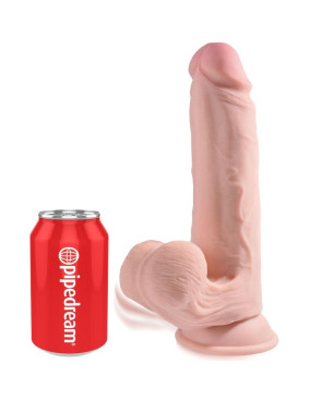 KING COCK - PLUS 3D DILDO SFERE OSCILLANTI 20.3 CM