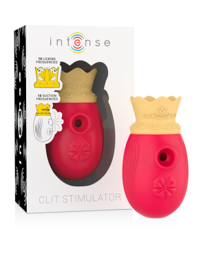 INTENSE - STIMOLATORE DEL CLIT 10 FREQUENZE DI LECCATA E ASPIRAZIONE - RED