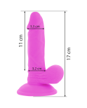 DIVERSIA - DILDO VIBRANTE FLESSIBILE VIOLA 17 CM -O- 3.3 CM