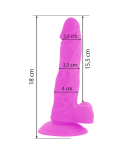 DIVERSIA - DILDO VIBRANTE FLESSIBILE VIOLA 18 CM -O- 4 CM