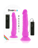 DIVERSIA - DILDO VIBRANTE FLESSIBILE VIOLA 21 CM -O- 4.9 CM