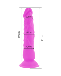 DIVERSIA - DILDO VIBRANTE FLESSIBILE VIOLA 21 CM -O- 4.9 CM