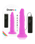 DIVERSIA - DILDO VIBRANTE FLESSIBILE VIOLA 23 CM -O- 4.3 CM