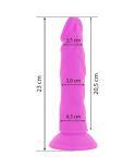 DIVERSIA - DILDO VIBRANTE FLESSIBILE VIOLA 23 CM -O- 4.3 CM