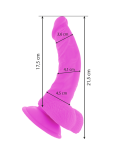 DIVERSIA - DILDO VIBRANTE FLESSIBILE VIOLA 21.5 CM -O- 4.5 CM