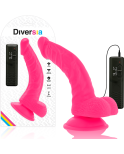 DIVERSIA - DILDO VIBRANTE FLESSIBILE ROSA 21.5 CM -O- 4.5 CM