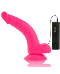 DIVERSIA - DILDO VIBRANTE FLESSIBILE ROSA 21.5 CM -O- 4.5 CM