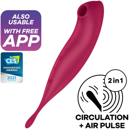 SATISFYER - TWIRLING PRO+ STIMOLATORE E APP VIBRATORE VERDE