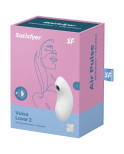 SATISFYER - STIMOLATORE E VIBRATORE A IMPULSI D'ARIA VULVA LOVER 2 BIANCO