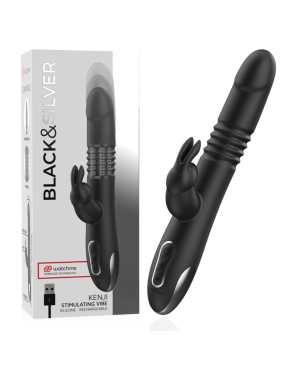 BLACKSILVER - VIBRA STIMOLANTE KENJI COMPATIBILE CON LA TECNOLOGIA WIRELESS WATCHME