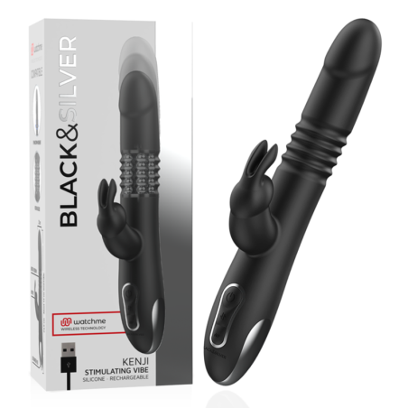 BLACKSILVER - VIBRA STIMOLANTE KENJI COMPATIBILE CON LA TECNOLOGIA WIRELESS WATCHME