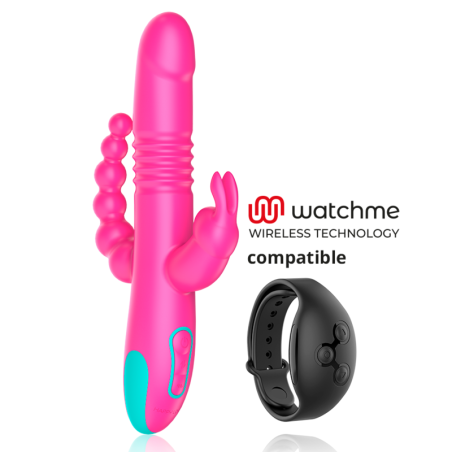 HAPPY LOKY - TRIPLA STIMOLAZIONE DONALD: COMPATIBILE CON LA TECNOLOGIA WIRELESS ANALE, G-SPOT E CLITORIDEA WATCHME