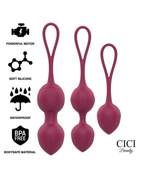 CICI BEAUTY - PREMIUM SILICONE 3 PERLINE VIBRANTI KEGEL TELECOMANDO