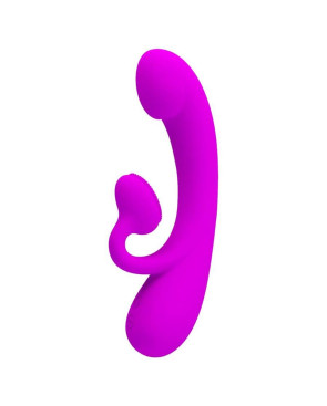 PRETTY LOVE - VIBRATORE SINCERO E VENTOSA CLITORIDE IN SILICONE VIOLA