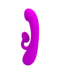 PRETTY LOVE - VIBRATORE SINCERO E VENTOSA CLITORIDE IN SILICONE VIOLA