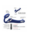 Vibratore Strap-on-me 6017418 Azzurro XL