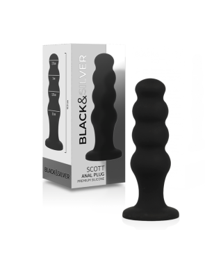 BLACKSILVER - PLUG ANALE IN SILICONE SCOTT PREMIUM NERO