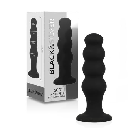 BLACKSILVER - PLUG ANALE IN SILICONE SCOTT PREMIUM NERO