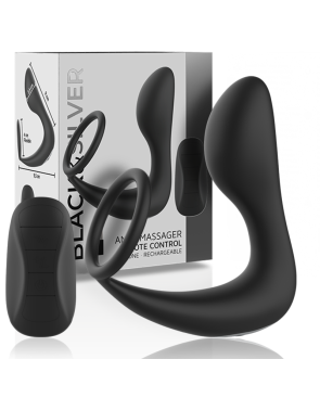 BLACKSILVER - MASSAGGIATORE ANALE CON TELECOMANDO RICARICABILE IN SILICONE NERO