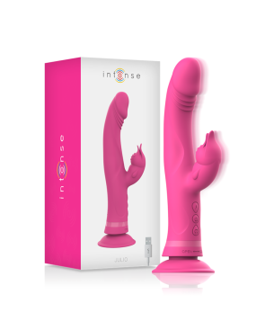 INTENSE - VIBRATORE JULIO RABBIT IN SILICONE ROSA