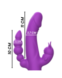 INTENSE - VIBRATORE IN SILICONE CASANOVA RABBIT TRIPLO MOTORE VIOLA