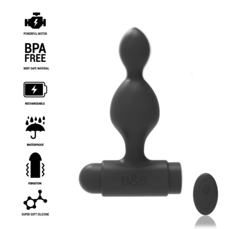 BLACKSILVER - TELECOMANDO TELECOMANDO CON PLUG ANALE IN SILICONE PICCOLO TUCKER