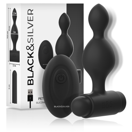 BLACKSILVER - TELECOMANDO TELECOMANDO CON PLUG ANALE IN SILICONE PICCOLO TUCKER