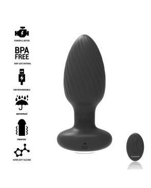 BLACKSILVER - TELECOMANDO ROTATORE ANALE IN SILICONE CON TAPPO POZZETTI