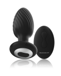 BLACKSILVER - TELECOMANDO ROTATORE ANALE IN SILICONE CON TAPPO POZZETTI