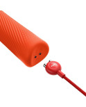 FUN FACTORY - BACCHETTA RUMBLE PESATA VIBRANTE RICARICABILE VIM IN SILICONE ARANCIO SUNRISE