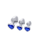 Plug Anale S Pleasures Argentato Blu scuro