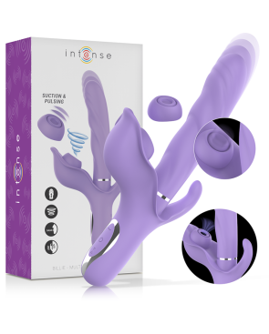 INTENSE - VIBRATORE MULTIFUNZIONE RICARICABILE BILLIE ASPIRANTE E PULSANTE VIOLA