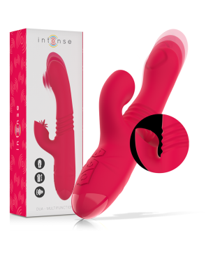 INTENSE - VIBRATORE MULTIFUNZIONE RICARICABILE UP  DOWN DUA CON LINGUA ROSSA