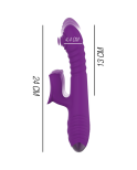 INTENSE - VIBRATORE MULTIFUNZIONE RICARICABILE IGGY UP  DOWN CON STIMOLATORE CLITORALE VIOLA