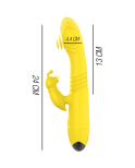 INTENSE - VIBRATORE MULTIFUNZIONE TOKY UP  DOWN CON STIMOLATORE CLITORALE GIALLO