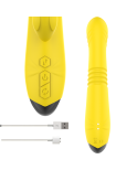 INTENSE - VIBRATORE MULTIFUNZIONE TOKY UP  DOWN CON STIMOLATORE CLITORALE GIALLO