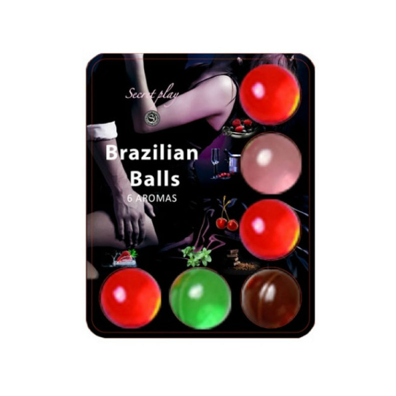 SECRETPLAY - BRASILLIAN BALLS LUBRIFICANTE HOT BALLS 6 UNITÀ