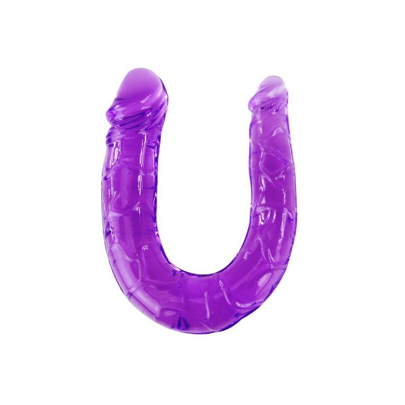 BAILE - DOPPIO DILDO IN JELLY FLESSIBILE LILLA