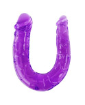 BAILE - DOPPIO DILDO IN JELLY FLESSIBILE LILLA