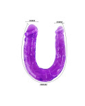 BAILE - DOPPIO DILDO IN JELLY FLESSIBILE LILLA