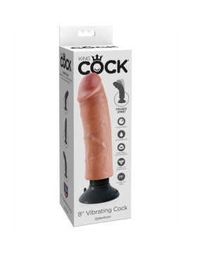 KING COCK - DILDO VIBRATORE 20.32 CM NATURALE