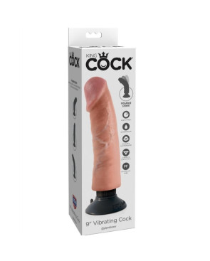 KING COCK - DILDO VIBRATORE 23 CM NATURALE