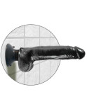 KING COCK - DILDO VIBRANTE CON TESTICOLI 23 CM NERO