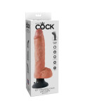 KING COCK - DILDO VIBRANTE CON TESTICOLI 25.5 CM COLORE NATURALE