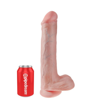 KING COCK - DILDO CON SFERE 33 CM CARNE