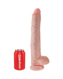 KING COCK - DILDO CON SFERE 35.6 CM CARNE