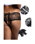 QUEEN LINGERIE - MUTANDINE IN PIZZO FLOREALE APERTURA POSTERIORE L/XL