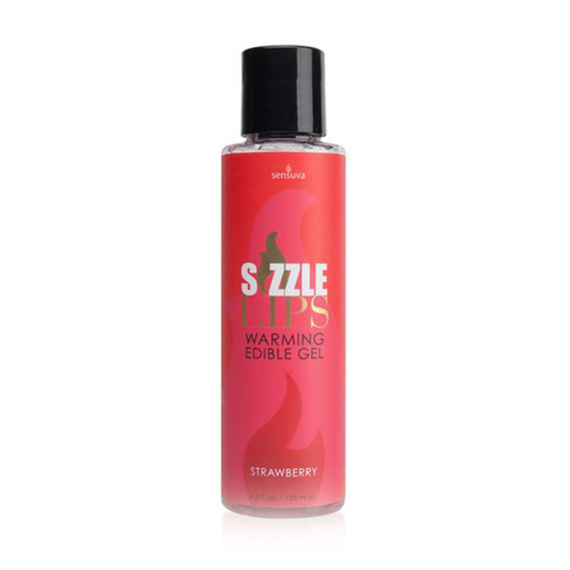 Gel Commestibile Effetto Caldo Sizzle Lips Fragola 125ml Sensuva 7303 125 ml