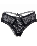 QUEEN LINGERIE - MUTANDINE IN PIZZO FLOREALE L/XL