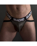 MACHO - MX27GR JOCK IN PELLE GRIGIO BEIGE XL